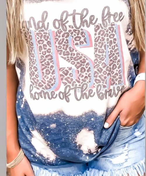 Land of the free home of the brave graphic tee