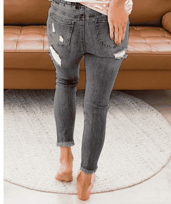 Grey Distressed Jeans