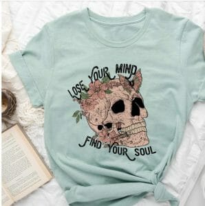 Lose your mind find your soul graphic tee