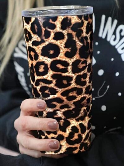 Leopard Print 20oz Insulated Tumbler with Lid